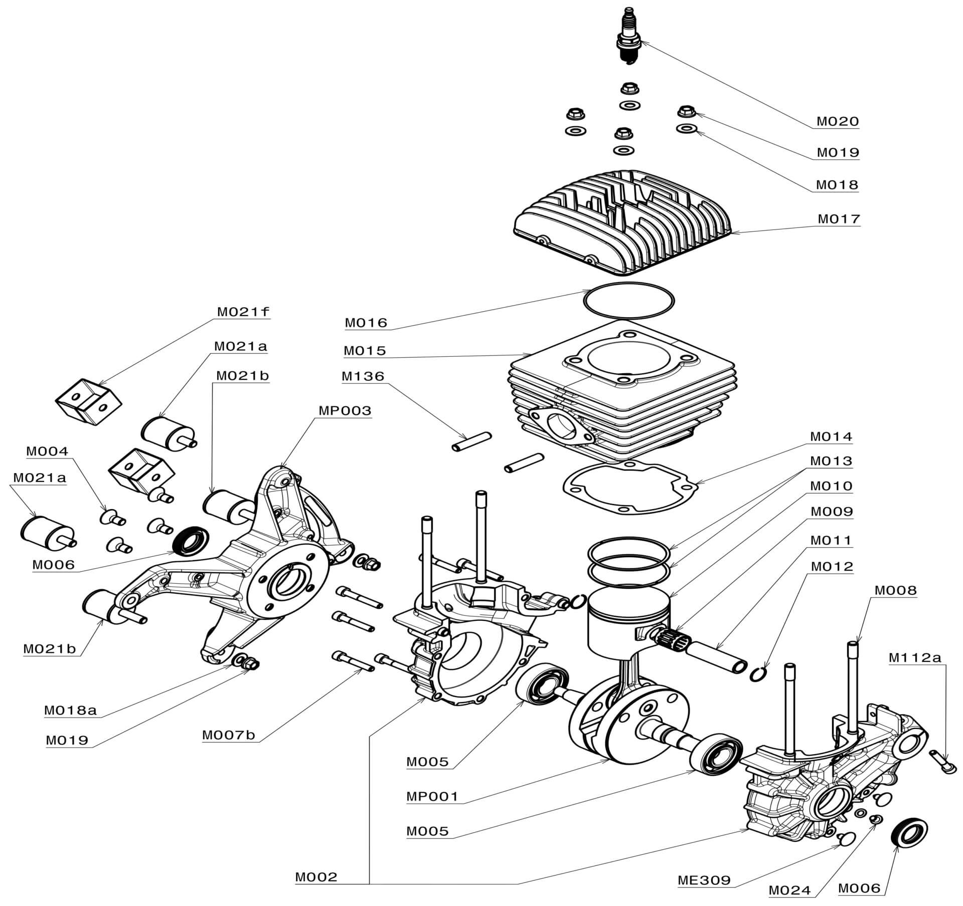 Moster 185 Engine mounts (non Factory)
