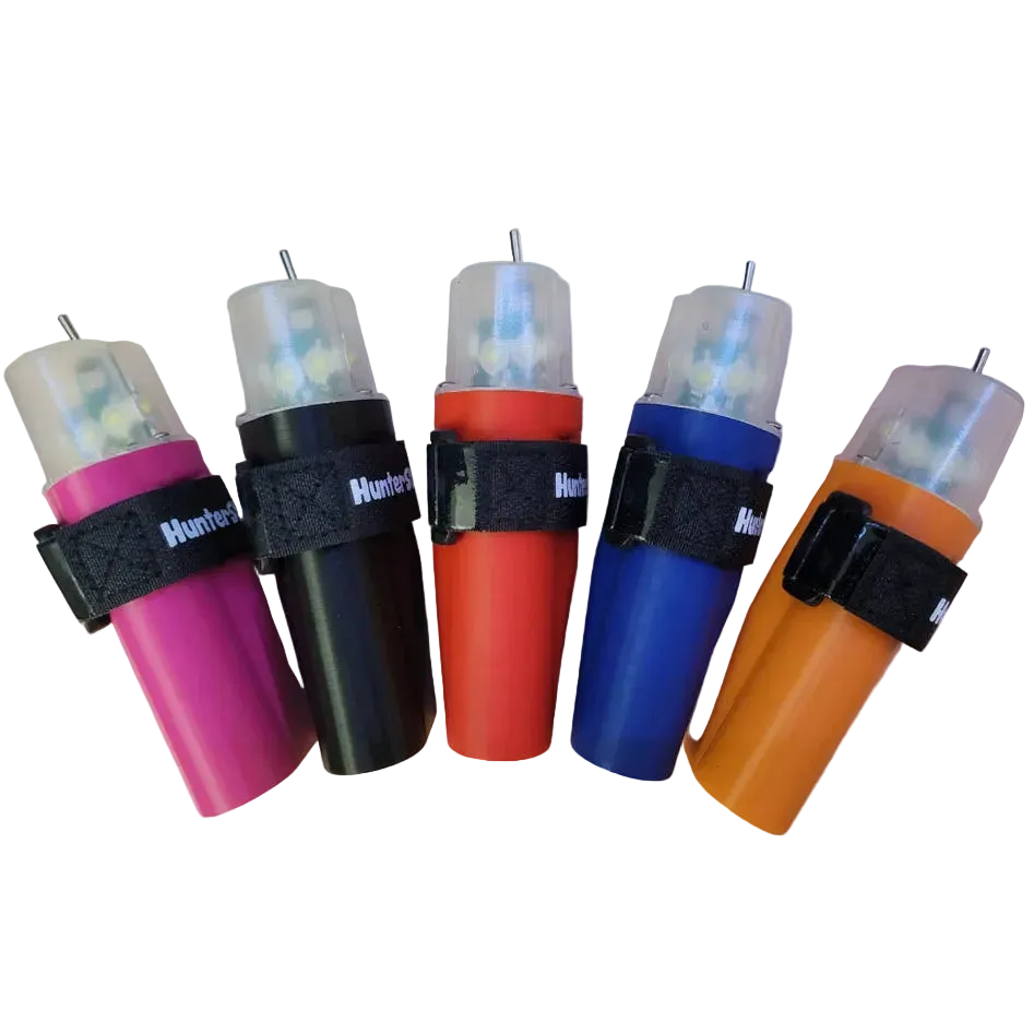 Five colourful paramotor strobes made by hunter