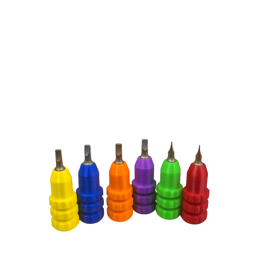 Colourful screwdriver for adjusting fuelling on paramotor engine