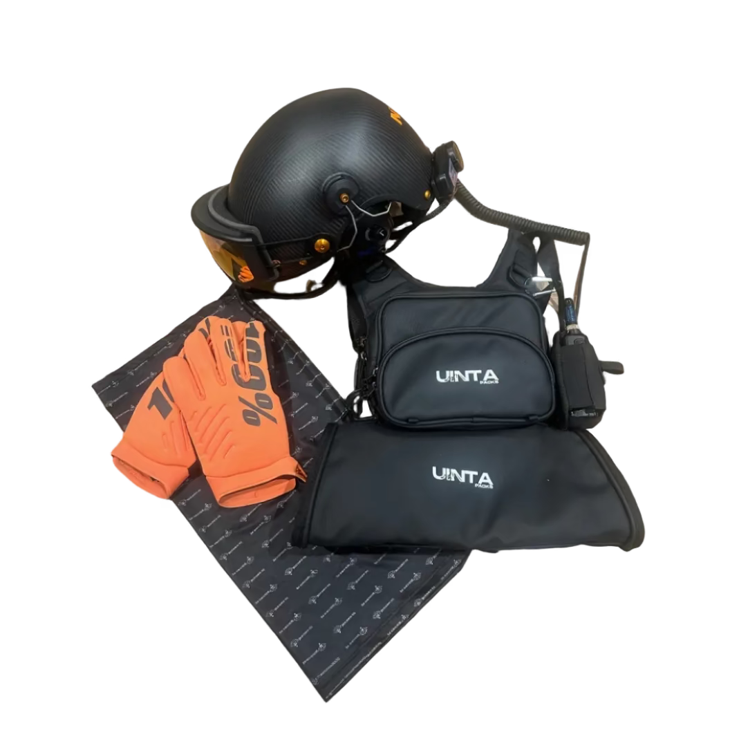 Paramotor helmet gloves uinta bag nvolo