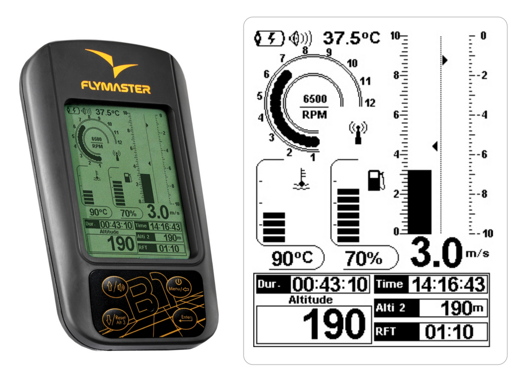 FLYMASTER M1 paramotor instrument