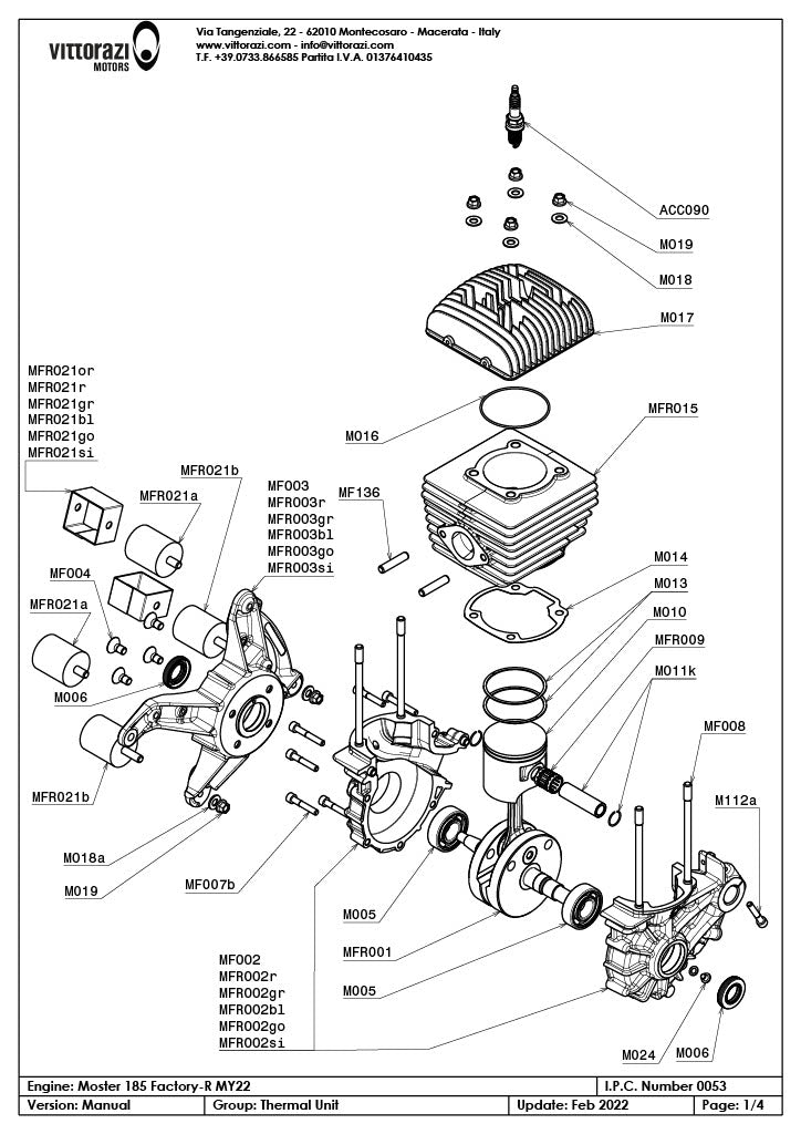 Moster 185 Engine mounts (Factory R)